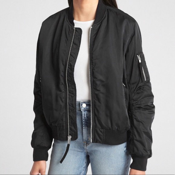 gap black bomber jacket